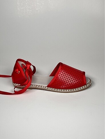 Hakiki deri bilekten bağlamalı kadın espadril ayakkabı - Görsel 8