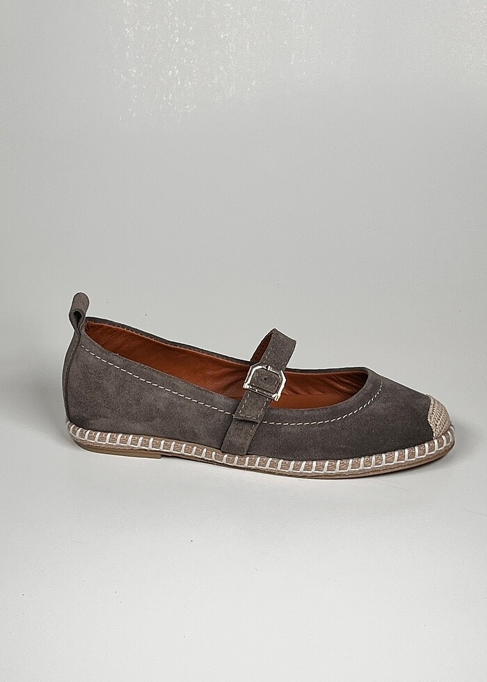 Hakiki deri tokalı kadın espadril ayakkabı - Görsel 2