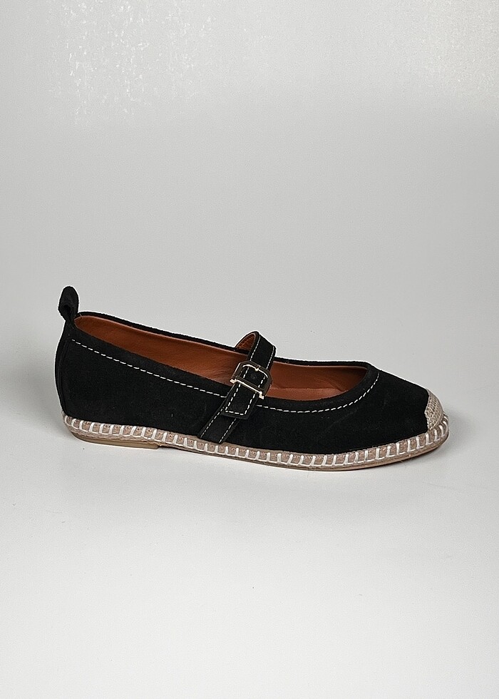 Hakiki deri tokalı kadın espadril ayakkabı - Görsel 4