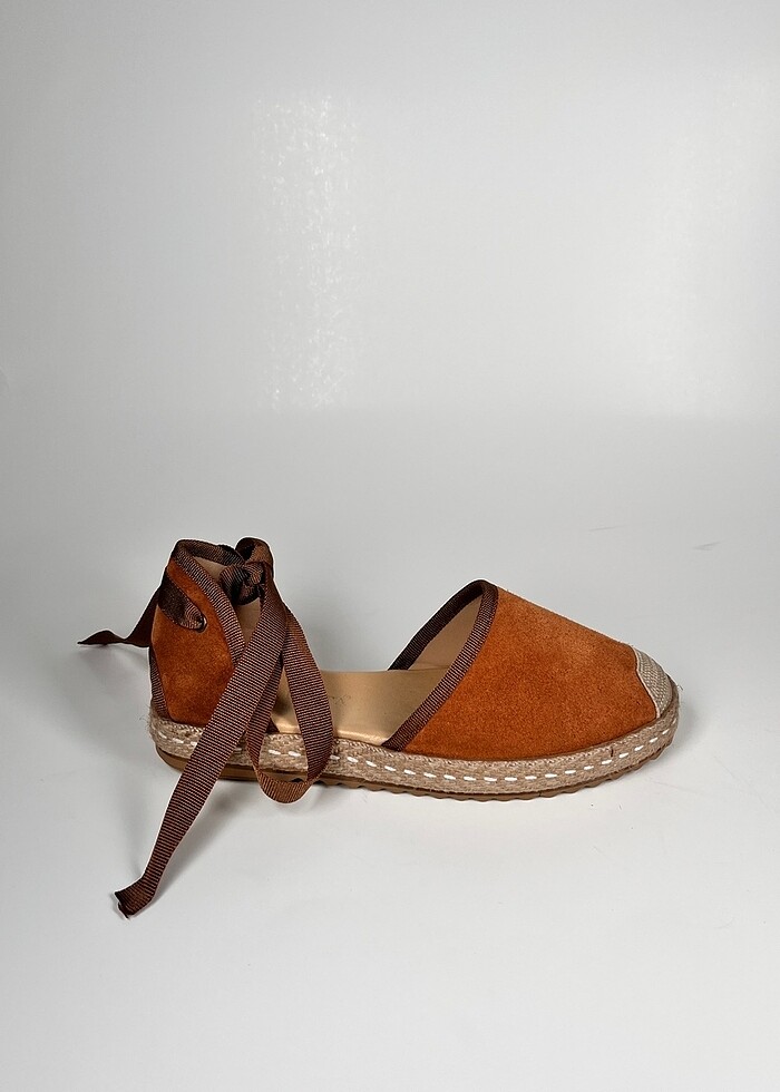 hakiki deri süet espadril kadın ayakkabı yeni sezon - Görsel 2