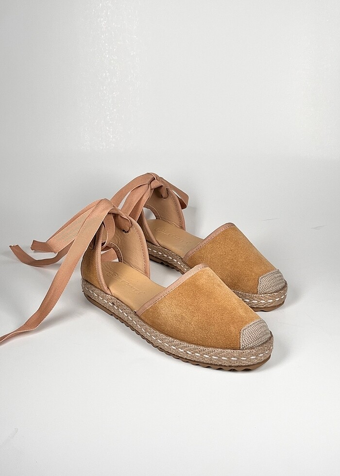 hakiki deri süet espadril kadın ayakkabı yeni sezon - Görsel 3