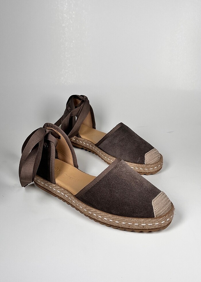 hakiki deri süet espadril kadın ayakkabı yeni sezon - Görsel 5