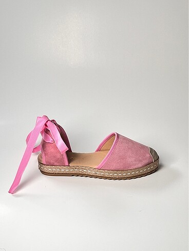 hakiki deri süet bilekten bağlama kadın espadril ayakkabı yeni s - Görsel 8