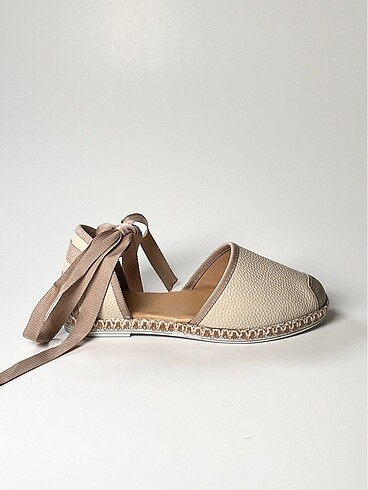 hakiki deri bilekten bağlamalı kadın espadril ayakkabı yeni sezo - Görsel 7