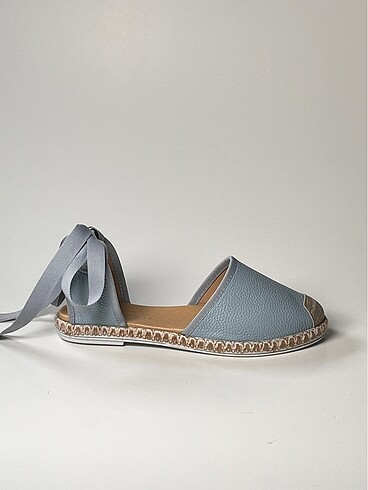 hakiki deri bilekten bağlamalı kadın espadril ayakkabı yeni sezo - Görsel 19