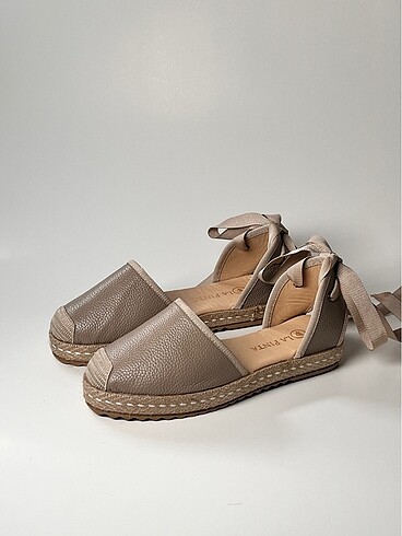 hakiki deri kadın espadril ayakkabı yeni sezon - Görsel 6