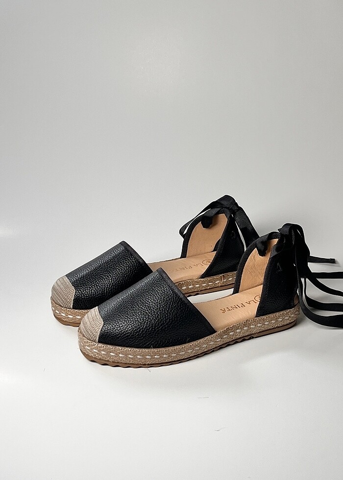 hakiki deri kadın espadril ayakkabı yeni sezon - Görsel 2