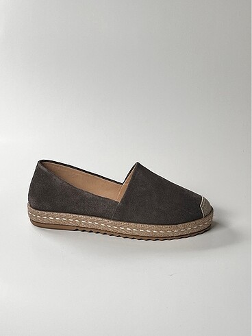 hakiki deri süet kadın espadril ayakkabı - Görsel 6