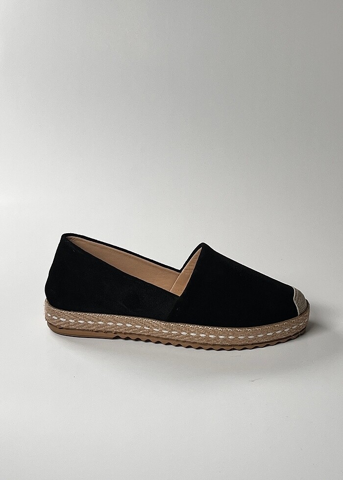 hakiki deri süet kadın espadril ayakkabı - Görsel 3