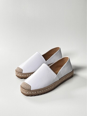 hakiki deri kadın espadril ayakkabı - Görsel 7