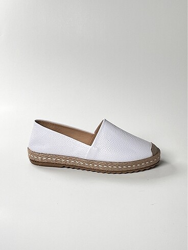 hakiki deri kadın espadril ayakkabı - Görsel 9