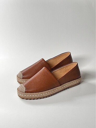 hakiki deri kadın espadril ayakkabı - Görsel 10