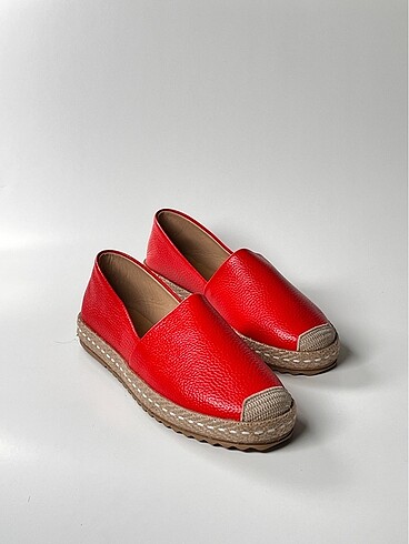 hakiki deri kadın espadril ayakkabı - Görsel 14