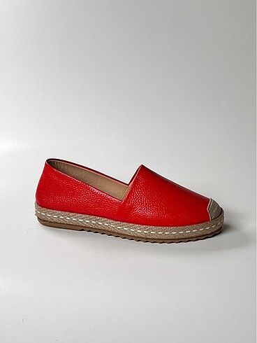 hakiki deri kadın espadril ayakkabı - Görsel 15