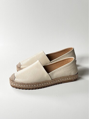 hakiki deri kadın espadril ayakkabı - Görsel 16