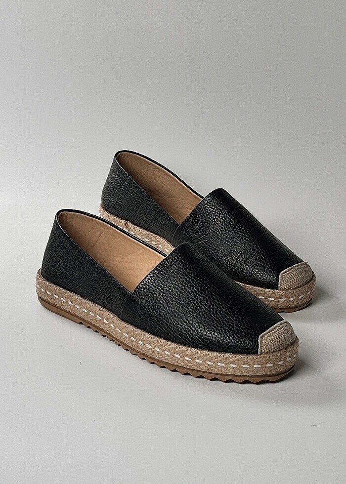 hakiki deri kadın espadril ayakkabı - Görsel 2