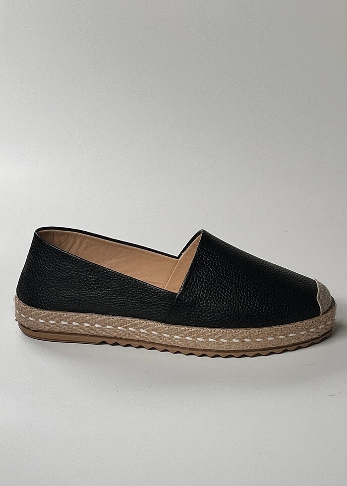 hakiki deri kadın espadril ayakkabı - Görsel 3