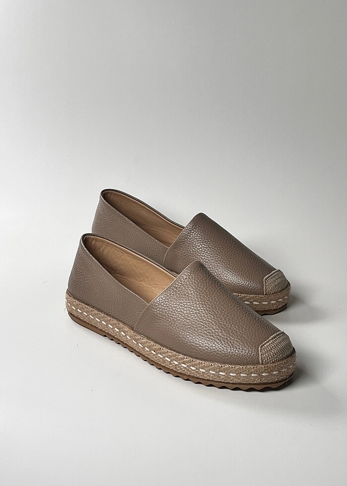 hakiki deri kadın espadril ayakkabı - Görsel 5