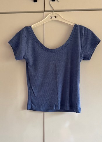 Mavi Denim Kısa Kollu Crop Top