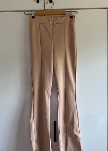 Bej Midi Kadın Kumaş Pantolon