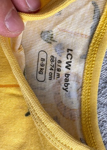 Sarı Desenli Kısa Kollu Bebek Body - Görsel 2