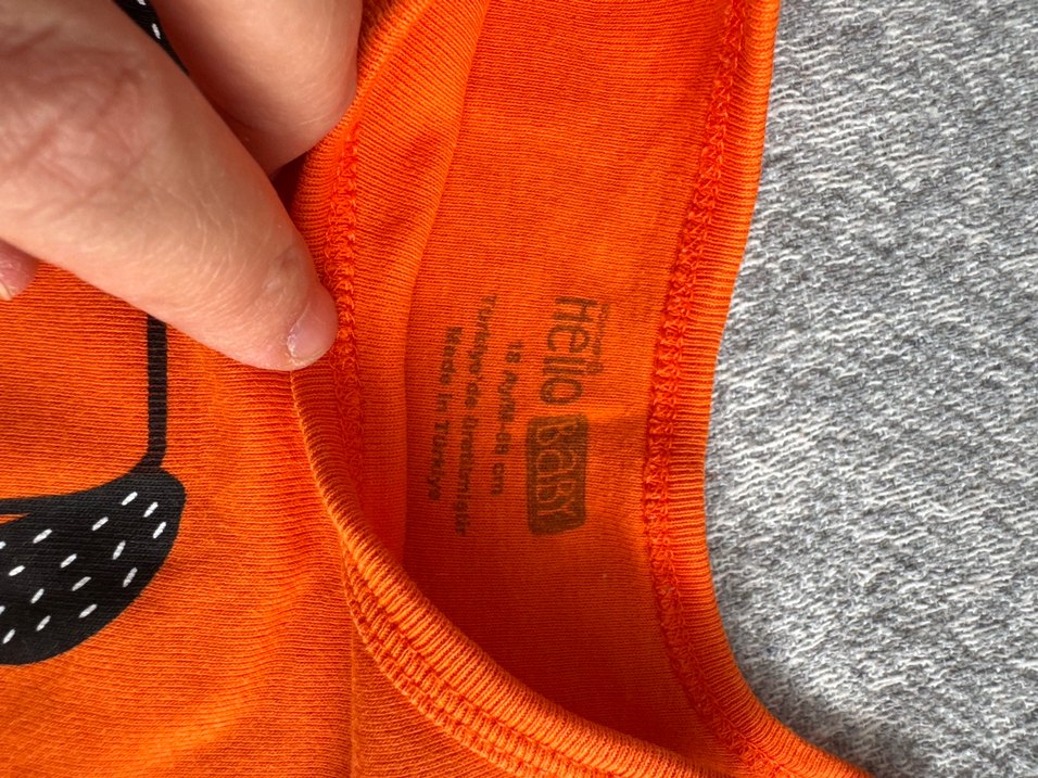 Turuncu Baskılı Kısa Kollu Bebek Body - Görsel 2