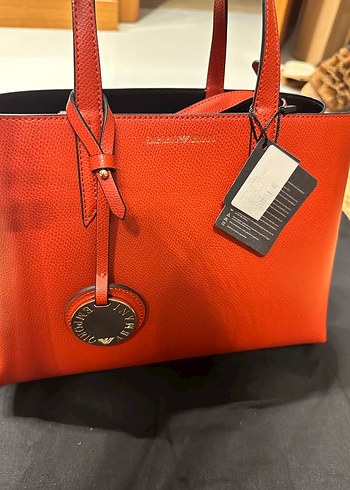 Armani Canli Kiremit Kirmizi Armani Tote Canta