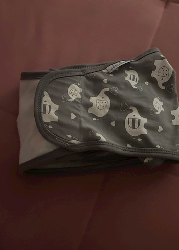 Gri Fil Desenli Bebek Kundak - Görsel 2