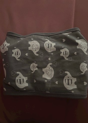 Gri Fil Desenli Bebek Kundak - Görsel 5