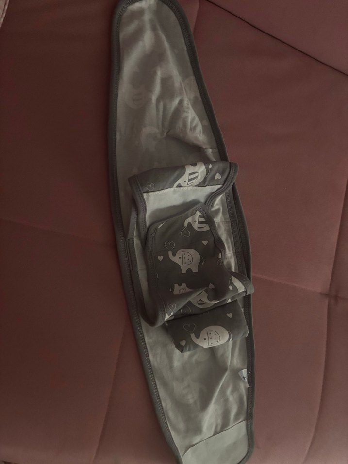 Gri Fil Desenli Bebek Kundak - Görsel 3