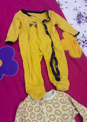 Bebek Renkli Uzun Kollu Pamuklu Tulumlar - Görsel 4