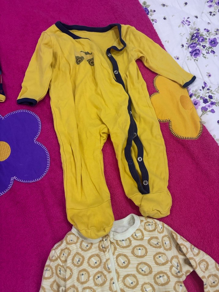 Bebek Renkli Uzun Kollu Pamuklu Tulumlar - Görsel 4