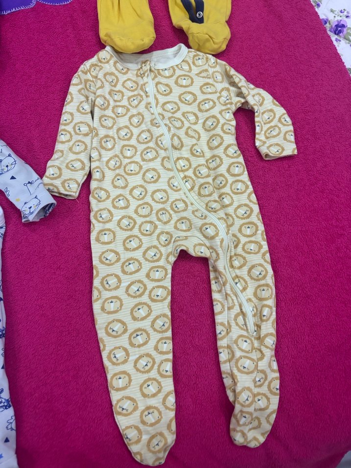 Bebek Renkli Uzun Kollu Pamuklu Tulumlar - Görsel 2