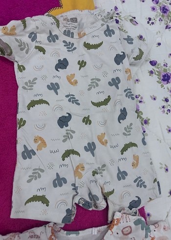 Renkli Pamuklu Bebek Erkek Tulum Seti - Görsel 9