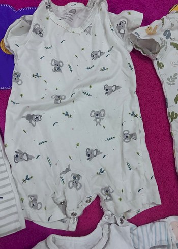 Renkli Pamuklu Bebek Erkek Tulum Seti - Görsel 8