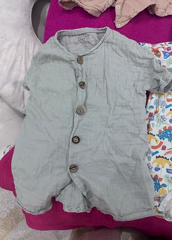 Renkli Pamuklu Bebek Erkek Tulum Seti - Görsel 5