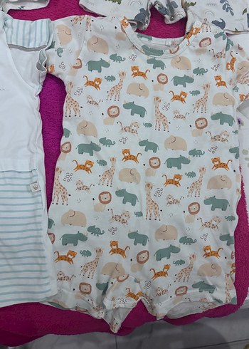 Renkli Pamuklu Bebek Erkek Tulum Seti - Görsel 2