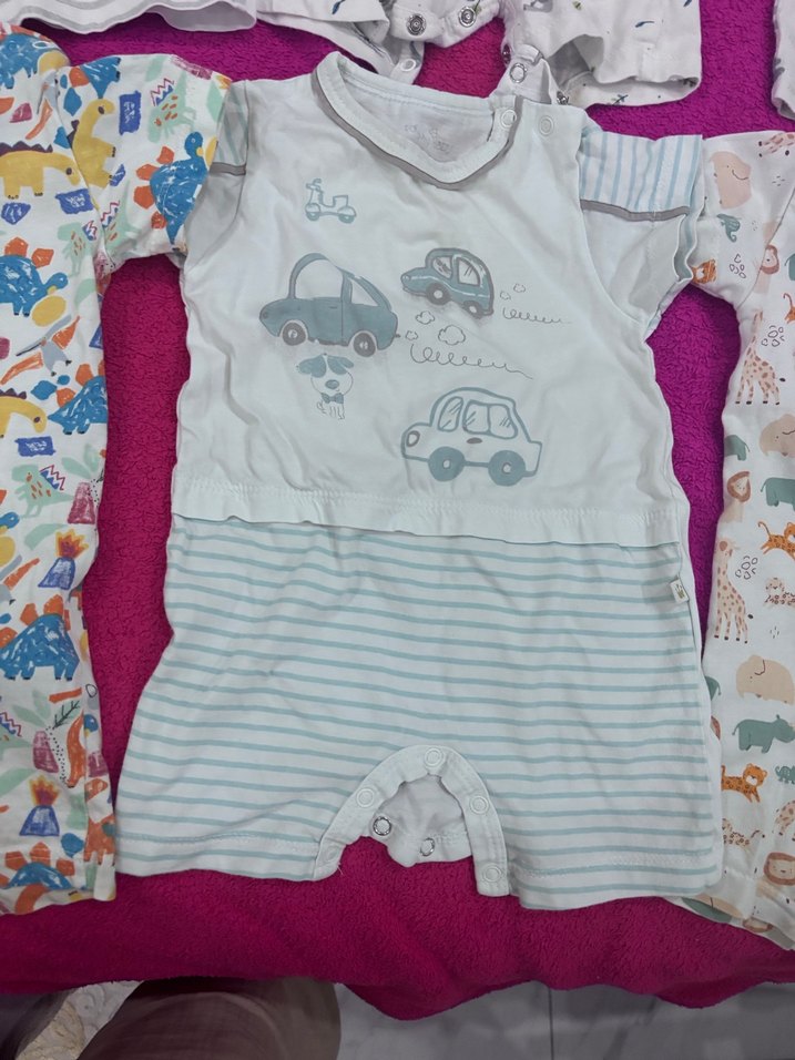 Renkli Pamuklu Bebek Erkek Tulum Seti - Görsel 3