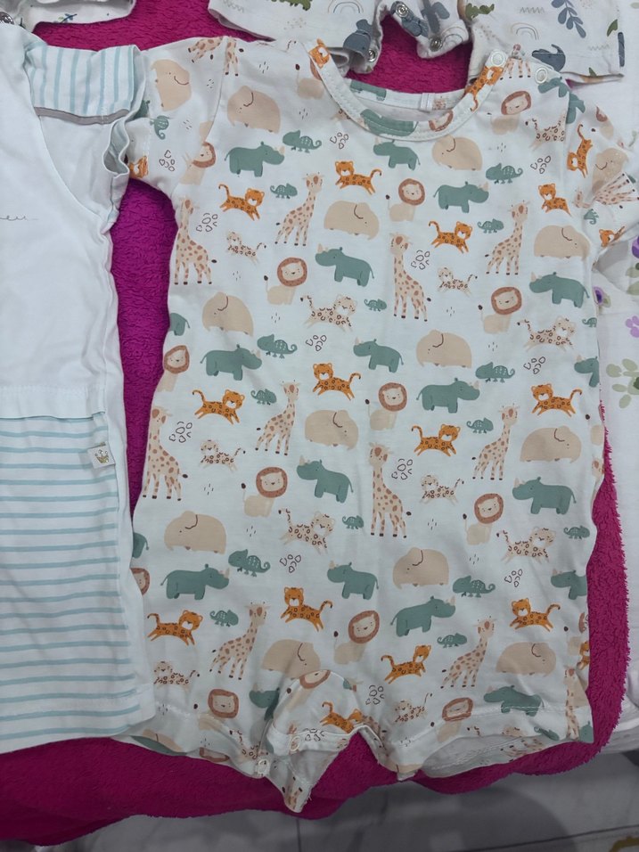 Renkli Pamuklu Bebek Erkek Tulum Seti - Görsel 2