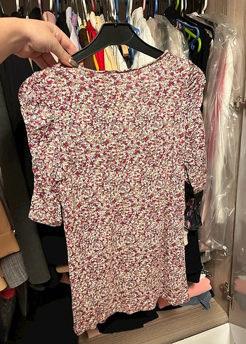 Diğer Bordo Kısa Kollu Düğmeli Streetwear Tişört