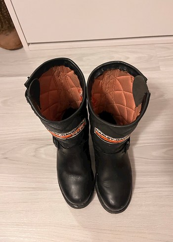 Harley-Davidson Siyah Deri Biker Bot - Görsel 4