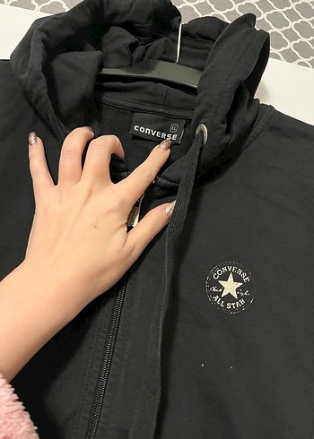 Siyah Kapüşonlu Fermuarlı Kadın Ceket - Görsel 2