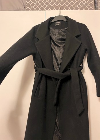 Kemerli Siyah Uzun Kaban - Görsel 2