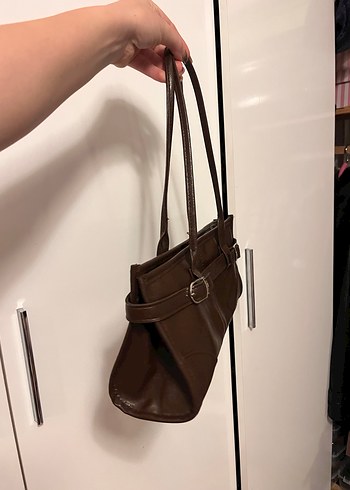 Kahverengi Vintage Kadın Deri Çanta - Görsel 2