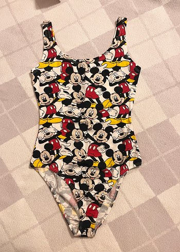 Mickey Mouse Desenli Kadın bodysuit