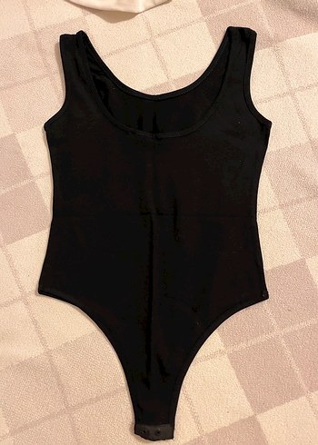 Diğer Siyah VOGUE Baskılı Atletik bodysuit