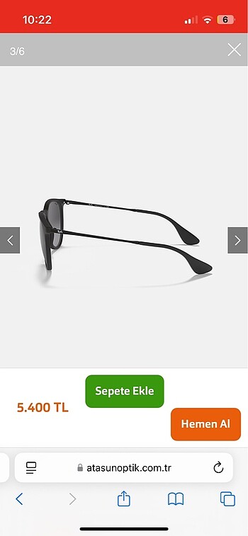  Beden siyah Renk Ray-Ban Atasun