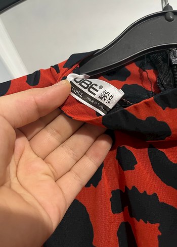 Kırmızı Leopar Desenli Kısa Kollu MiniElbise - Görsel 4