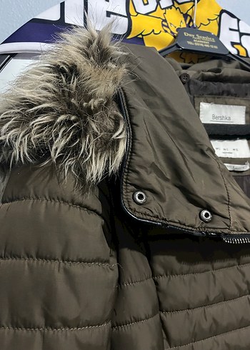 Kürk Detaylı Haki Kadın Mont - Görsel 7