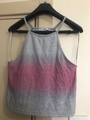 Halter yaka crop bluz